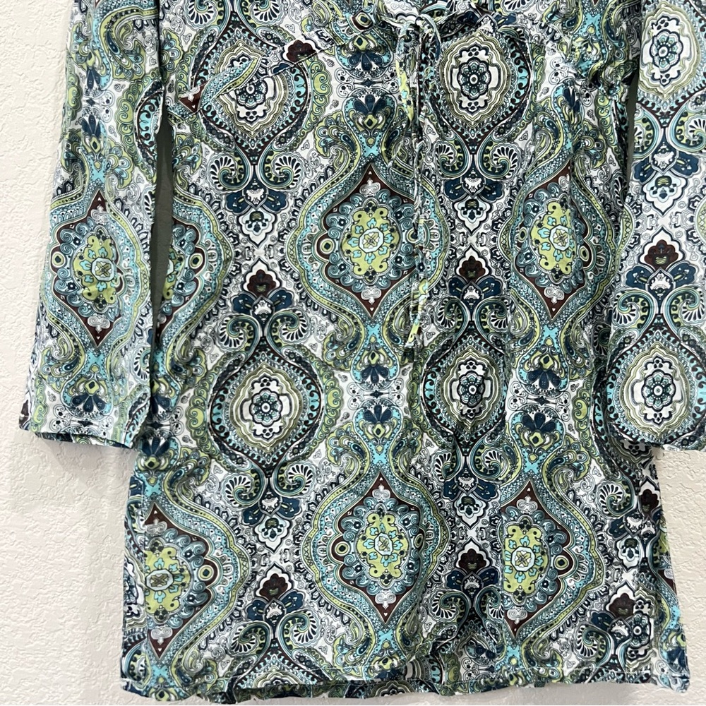 Athleta Surfside Kurta Paisley Coverup Tunic Silk Size Small - Picture 3 of 10